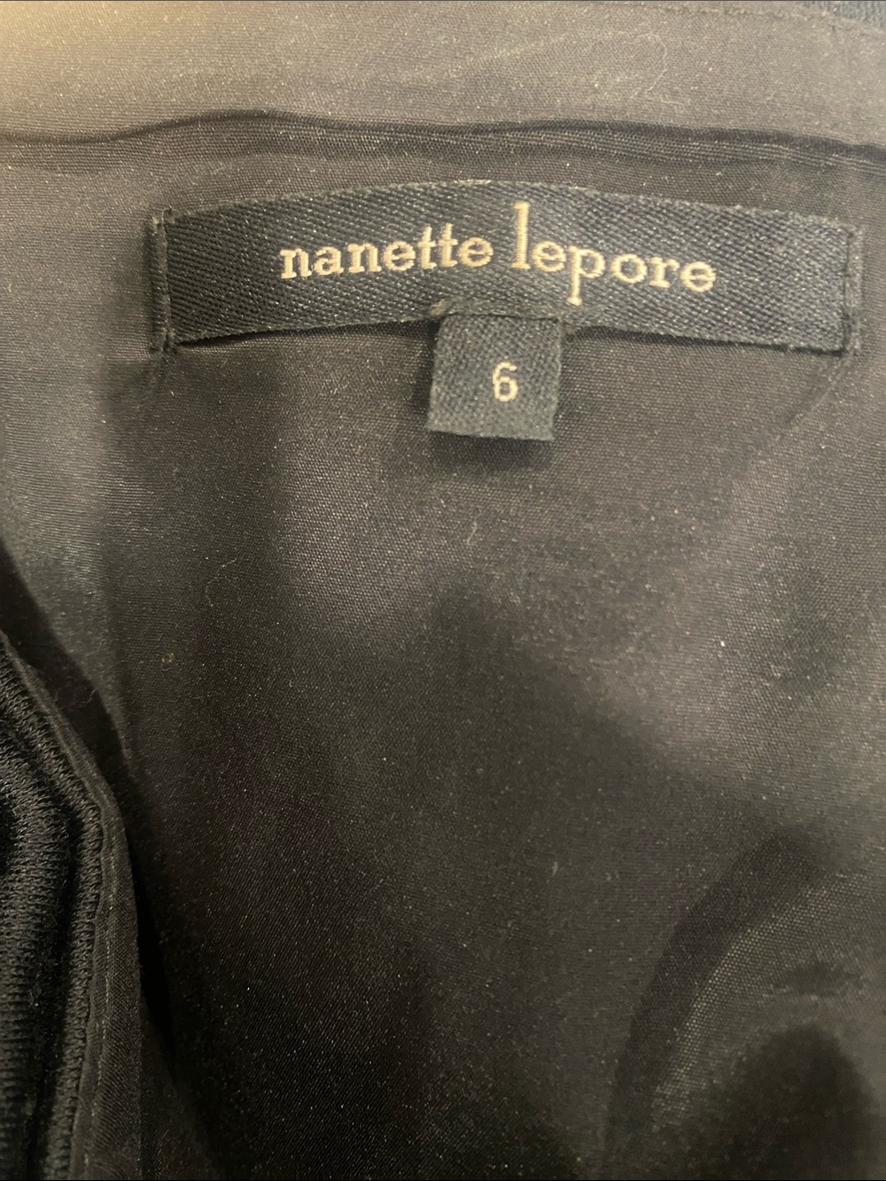 Nanette Lepore Black Draped Midi Skirt with Ruched Overlay - Picture 3 of 5